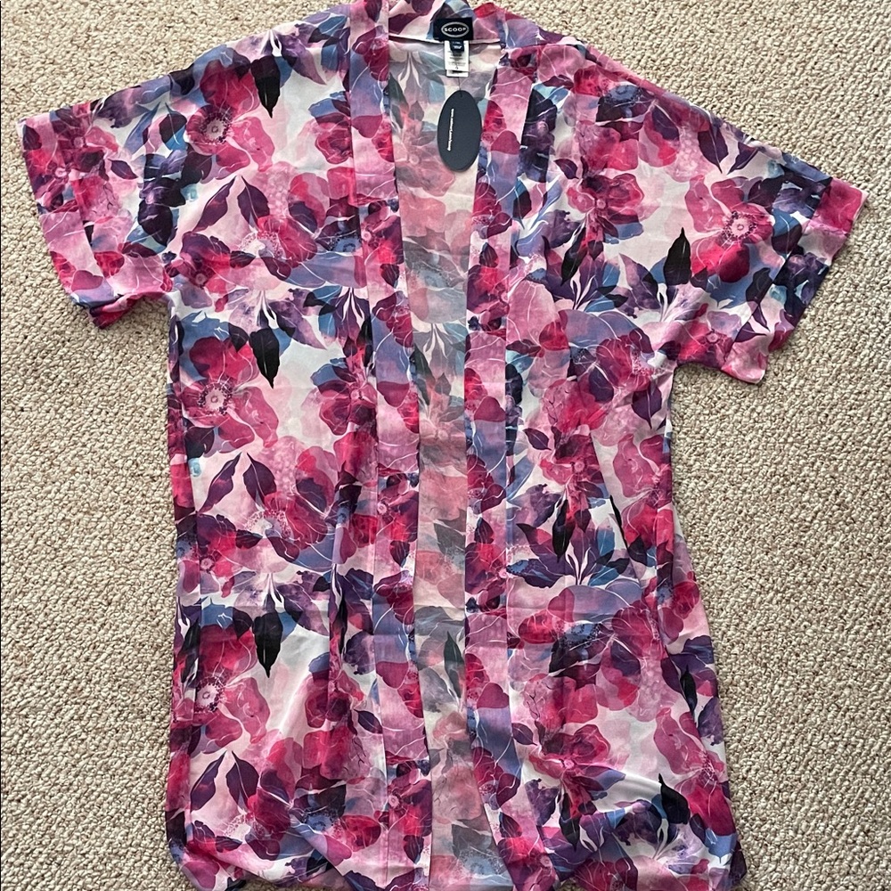 Scoop Woven Floral Kimono